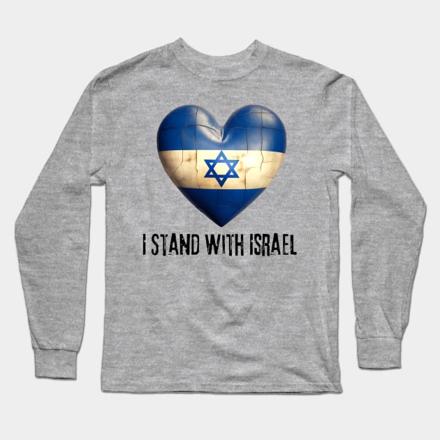 I Stand With Israel Long Sleeve T-Shirt by TeeTrafik